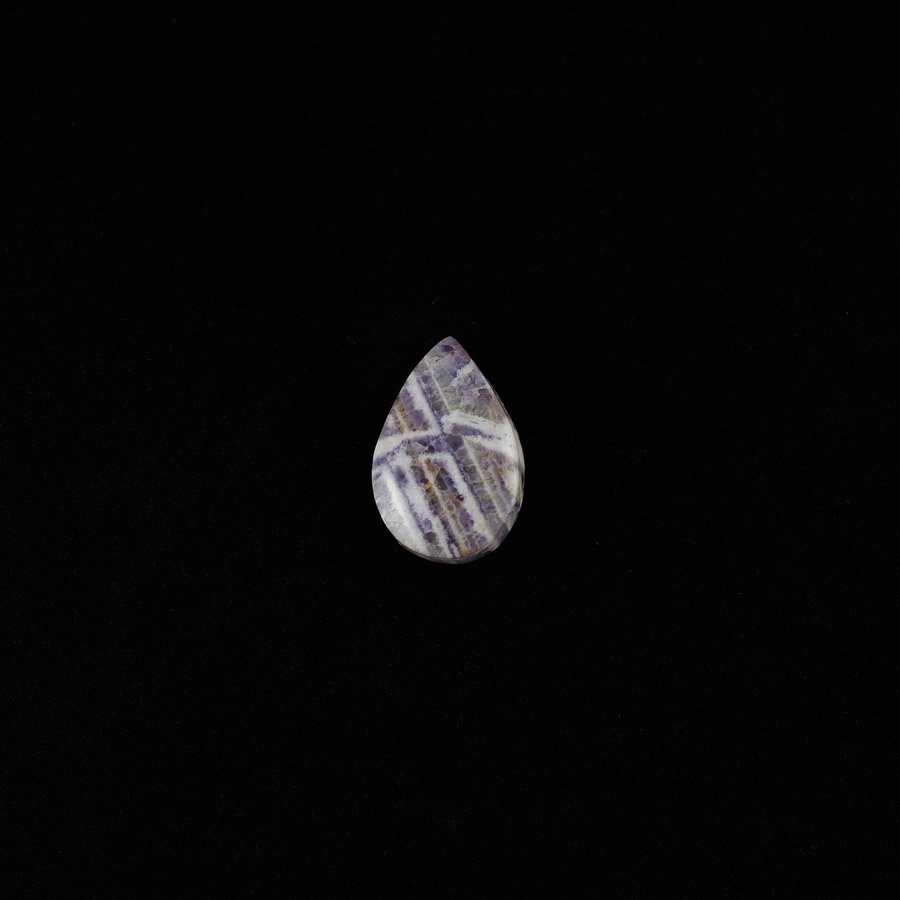 Flowerstone Fluorite Teardrop Cabochon