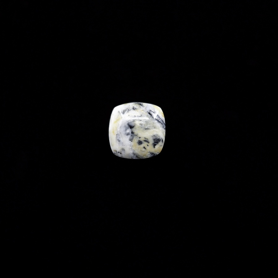 White Buffalo Cushion Cut Cabochon