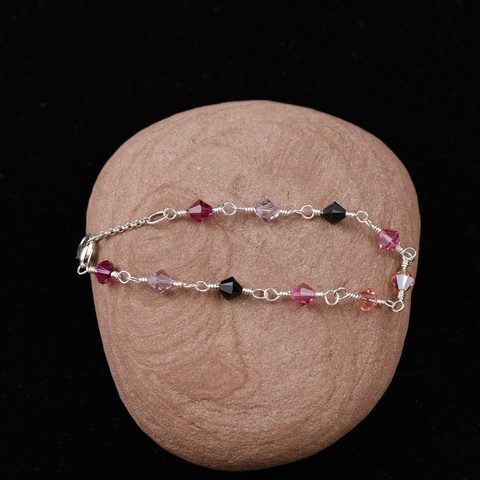 Sterling Silver & Bicone Bracelet