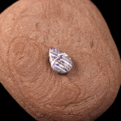 Flowerstone Fluorite Teardrop Cabochon