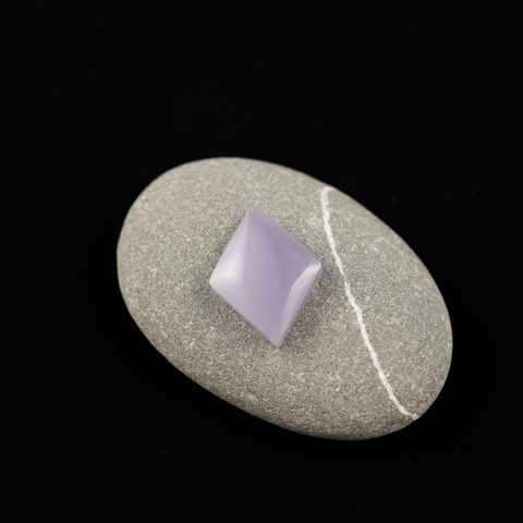 Lilac Fluorite Diamond Cabochon