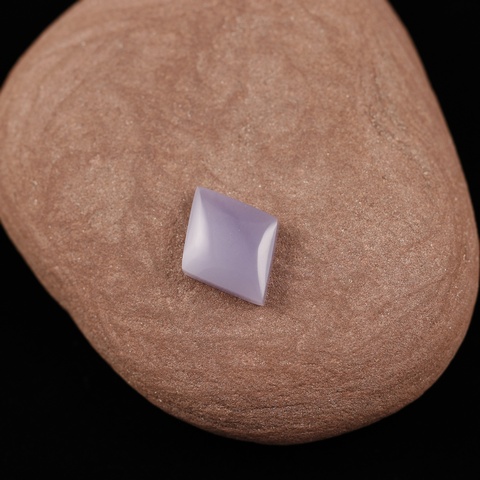 Lilac Fluorite Diamond Cabochon