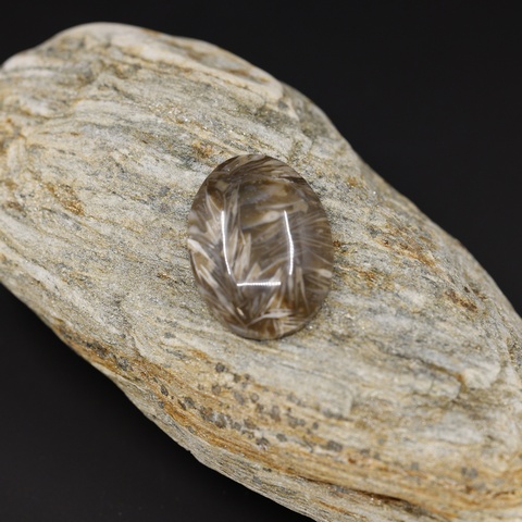 Feather Agate Oval Cabochon