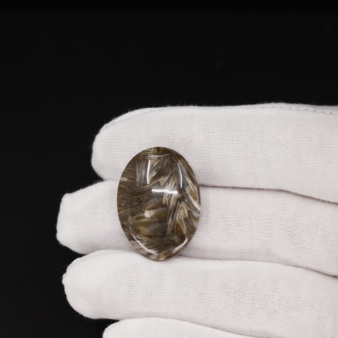 Feather Agate Oval Cabochon