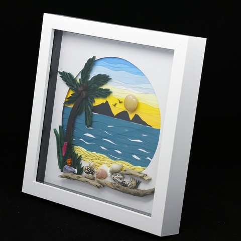 Caribbean Sunrise 3D Quill Art Picture