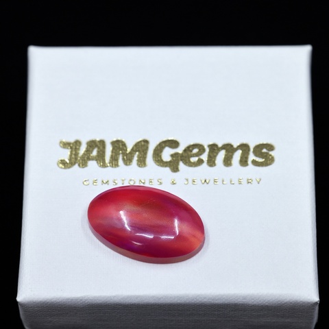 Aurora Opal Red Oval Cabochon