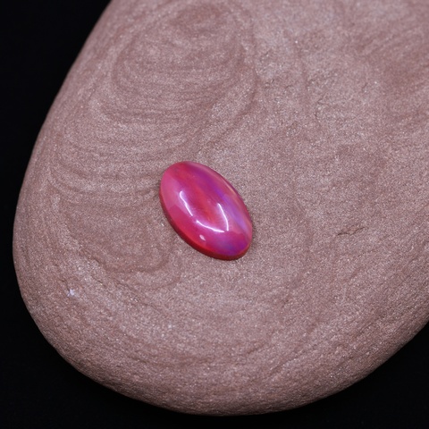 Aurora Opal Red Oval Cabochon