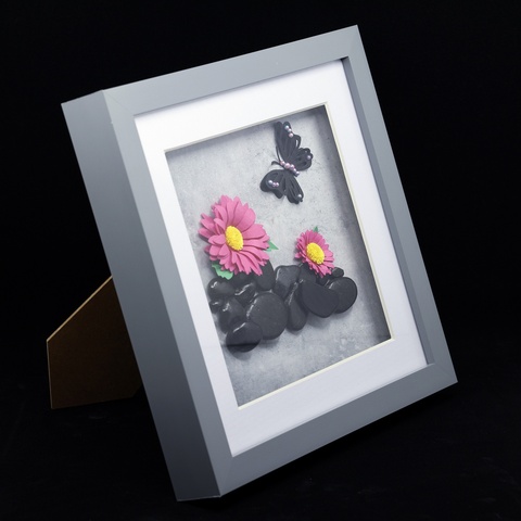 Black Pebbles & Pink Petals