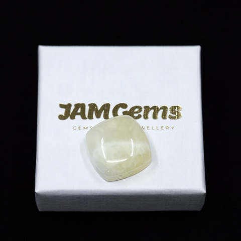 Honeycomb Calcite Square Cushion Cabochon