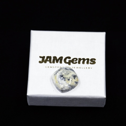 White Buffalo Cushion Cut Cabochon