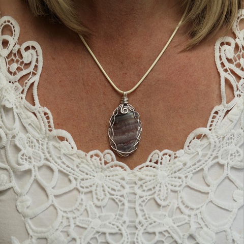 Mexican Lace Agate Necklace
